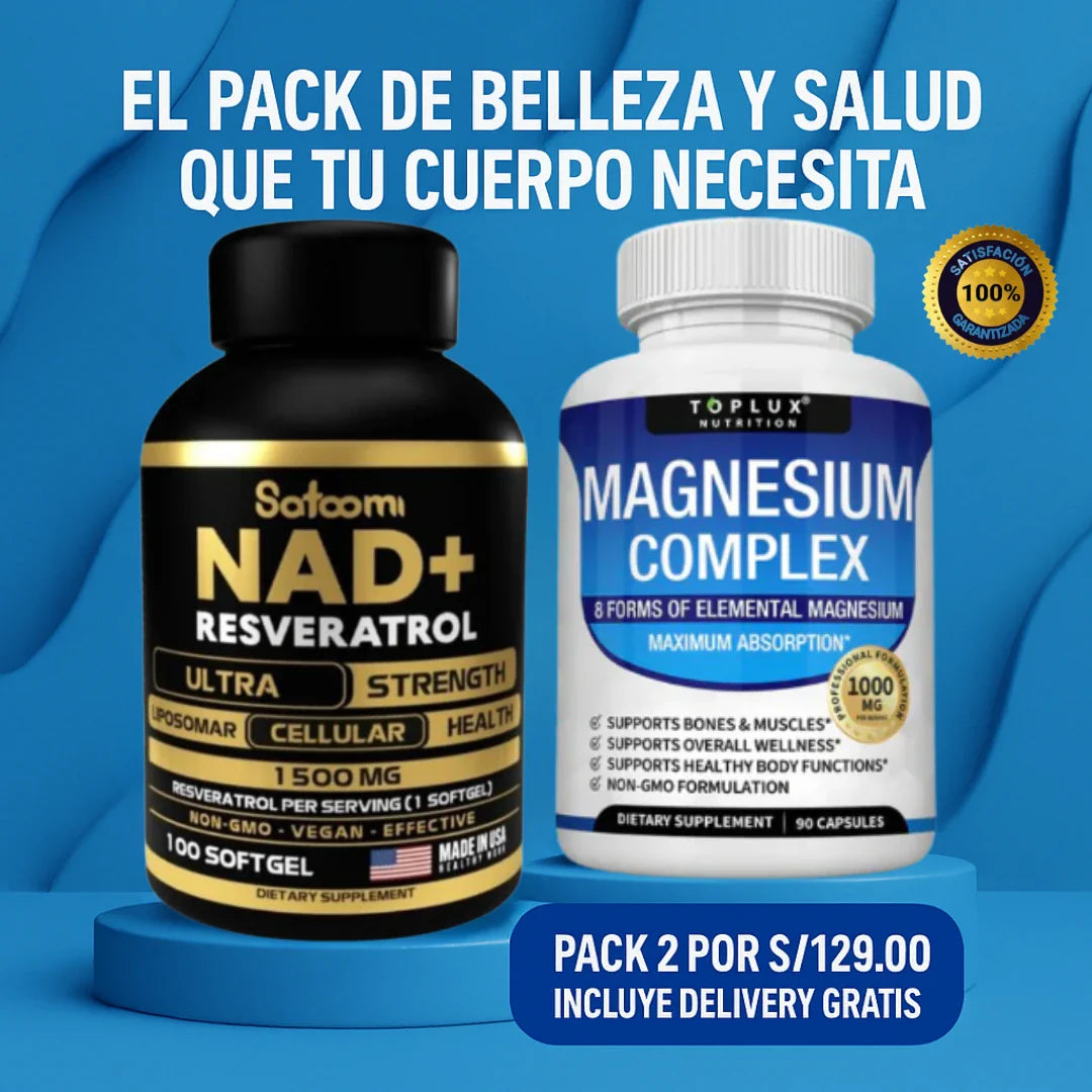 PACK NAD con Resveratrol + Magnesio Complex 8 en 1