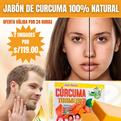 JABÓN DE CÚRCUMA 100% NATURAL