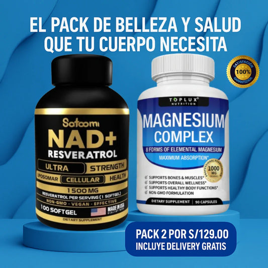 PACK NAD con Resveratrol + Magnesio Complex 8 en 1