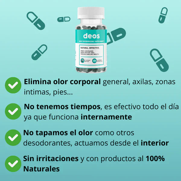 Deos™ l Desodorante Corporal Interno (30 CAP)